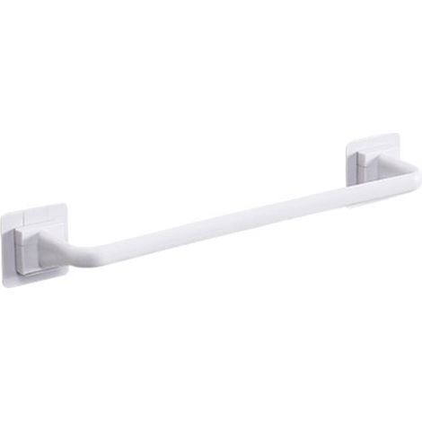Towel Rack - Self-Adhesive - ABS+PP - For Bathroom Kitchen - Wall-Mounted No-Drill - 30.5 cm or 40.5 cm - White or Black - 1 Piece (1/5)