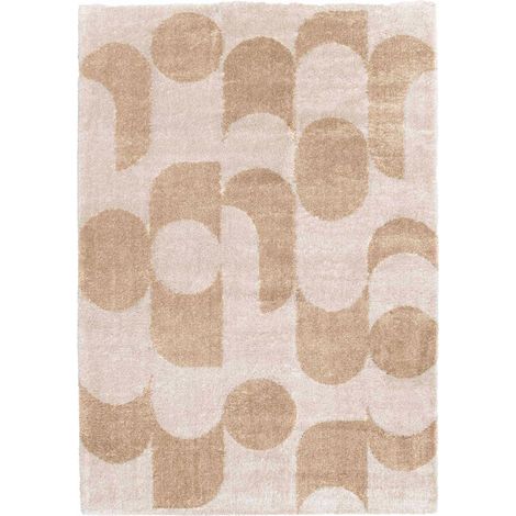 MAYA GRAPHIQUE - Tapix doux design moderne beige 160x230 (1/5)