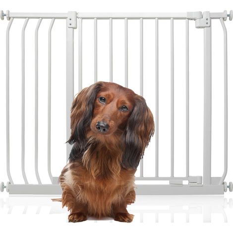 Bettacare Elite Pressure Dog Gate, 89cm - 98cm, Matt White, Pressure Fit Pet Gate for Dog and Puppy