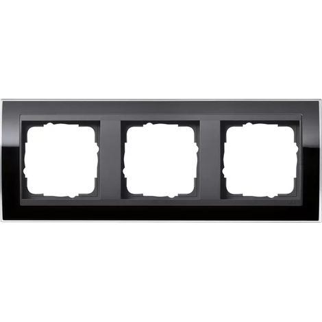 Gira Abdeckrahmen 3fach klar schwarz 0213738 (1/2)