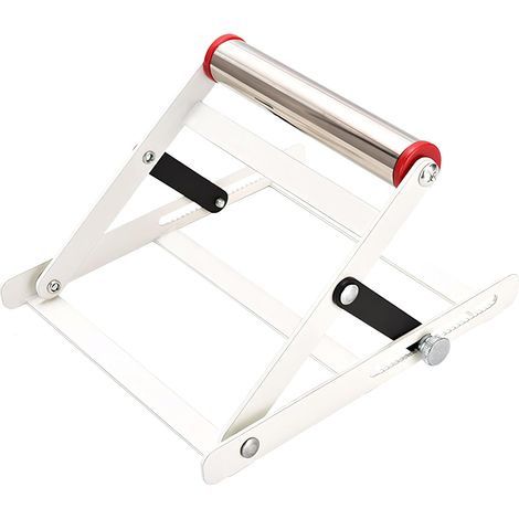 Cadre Support Réglable - 1 Pièce - Acier et Fer - Hauteur Ajustable 5,5 à 13,5 cm - Pour Scie à Métaux et Bois - Atelier Bricolage - Blanc (1/5)