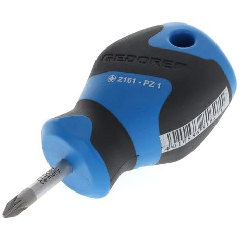 Petit tournevis cruciforme PZ1, Mini tournevis court, Manche à 3 composants, Longueur 81 mm, Outil, 2161 PZ 1 (1/5)