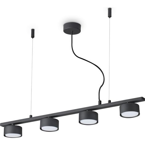 Ideal Lux MINOR - Suspension linéaire intérieure à 4 lumières, noir (1/2)