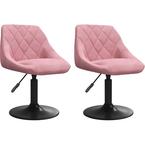 Maison Exclusive - Esszimmerstühle 2 Stk. Drehbar Rosa Samt