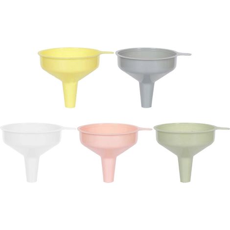 5-teiliges Farbtrichter-Set für Laborflaschen, Gewürze, Pulver, Kosmetik, Lotionen und Öle (1/5)