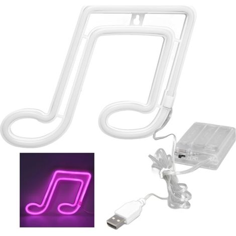 [Lampe Neon LED Musicale] - [Notes Musicales Lumineuses] - [Signe Neon LED] - [Decoration Murale] - [Plafonnier Concert LED de Nuit]