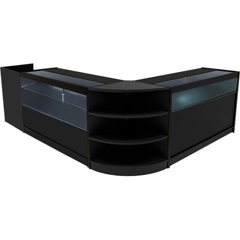 Europa LED Shop Counter Set B1500, C1500, TB60 & LM60 - Black (1/5)