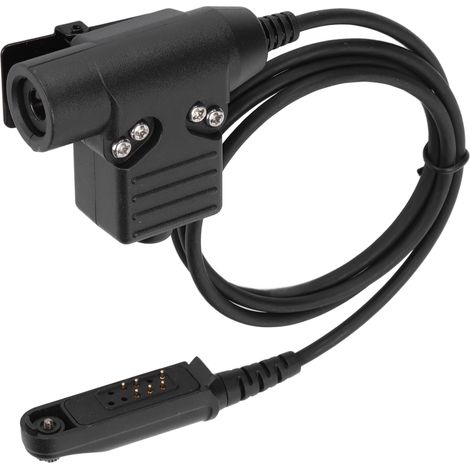 Adaptateur PTT U94 pour Casque Militaire avec Câble Souple, Compatible avec Radio UV9R PLUS, UVXR, BF9700 (1/5)
