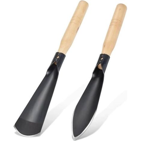 Outils de jardinage à main, comprenant une petite pelle de jardin en acier au manganèse, idéale pour planter, creuser et transplanter (lot de 2).