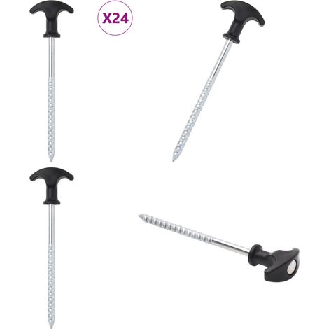 Zeltheringe 24 Stk. 17 cm Ø7 mm Verzinkter Stahl - Camping - Outdoor (1/5)