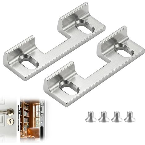 Placas de montaje de repuesto (juego de 2 piezas), distancia entre orificios para tornillos de 32 mm, dimensiones 46 x 14,4 x 9 mm, placas de montaje ajustables. (1/5)