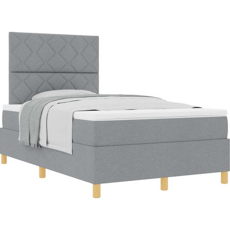 Maison Exclusive - Boxspringbett mit Matratze Hellgrau 120 x 190