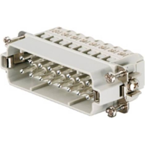 Embout de connecteur Weidmuller série HA, 16 contacts , 22A, Mâle ( Prix pour 1 ) (1/2)