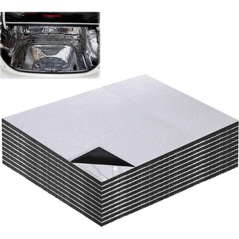 5mm Tapis Insonorisant pour Voiture, 10pcs 40x25cm isolation phonique voiture, Auto Adhésif Isolant Voiture pour Moteur Toit Portes (5mm) (1/5)