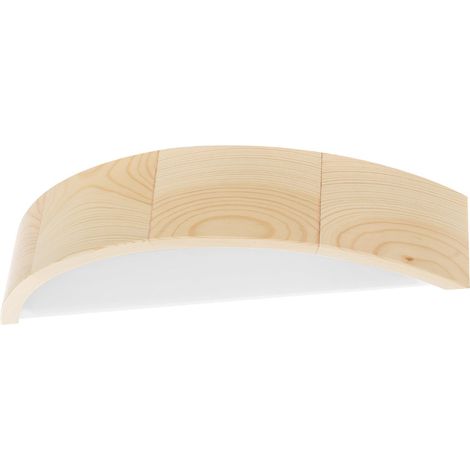 [GEBRAUCHT] B-Ware Wandleuchte Cleo D1DR410 LED Wandlampe Holz dimmbar E27 41cm lang weiß natur (1/2)