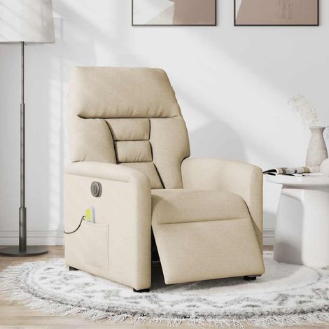 Maison Exclusive - Sillón reclinable de masaje eléctrico tela col