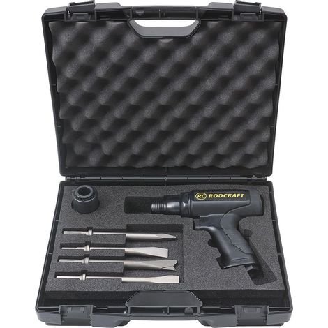 Kit de marteau burineur pneumatique RC5195 2100 coups/min hexagonal 11 mm Mallette et burin inclus