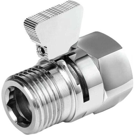 Stop Douche, Vanne d’Arrêt pour Pommeau de Douche Avec Interrupteu, Vanne d'Arrêt de Pommeau de Doucher, Valve de Pommeau de Douche, pour Pommes de Douche, Douchettes à Main, Bras de Douche (1/4)