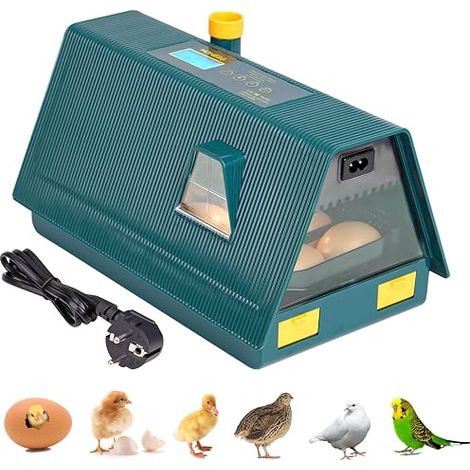 Egg Incubator, Hatching Egg Incubators, Automatic Egg Turner with Temperature Control, Egg Candlestick, Chicken Incubators for Poultry