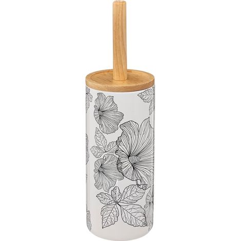 Brosse de toilette 10 x 37 cm envole florale (1/2)