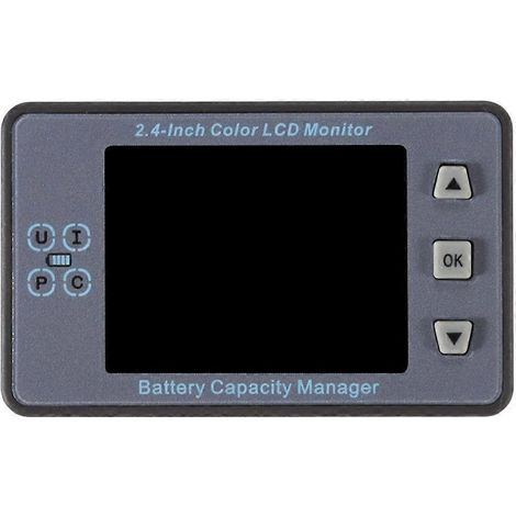 VAC8710 Coulomb-Meter, 2,4-Zoll-Farbdisplay, digitales Amperemeter/Voltmeter, 200-A-Funkbatteriekapazitätsmonitor (1/5)