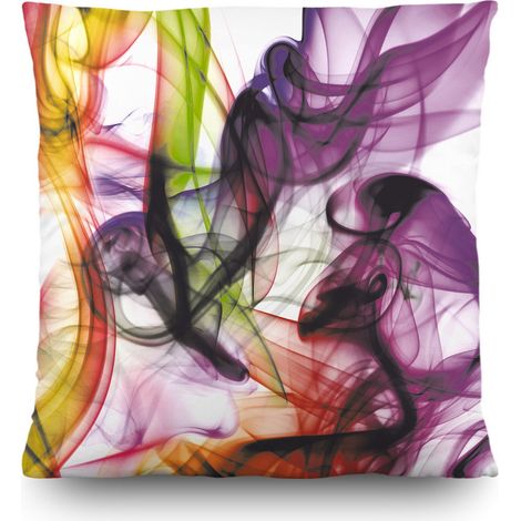 Coussin fumée en couleur tache de peintre - 45 cm x 45 cm (1/3)