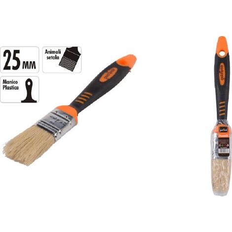 Kaela - Pennello Piatto 1" 25 Mm Setole Morbide Pittura Vernice Manico Antiscivolo 90275 - (1/2)