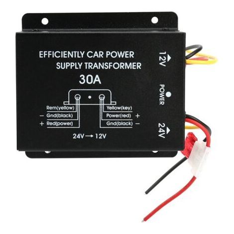 30A Car Power Converter Step Down Inverter 24V to 12V (1/5)