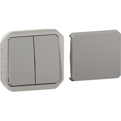 Legrand 069506L Transformador impermeable reversible para realizar 5 funciones Plexo IP55 IK08 con embellecedor acabado gris (1/4)