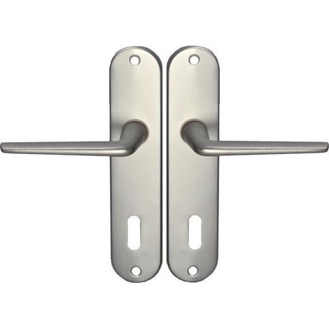 Manilla de puerta KLOSE besser con placa de aluminio «Mini» Trou petite clé