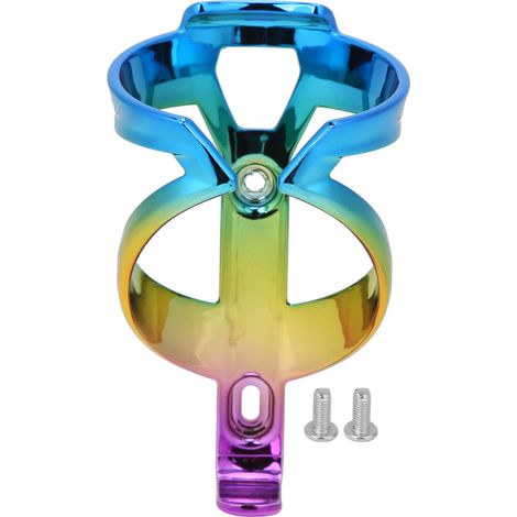 Support de bouteille d'eau pour vélo de montagne GUB - Système de fixation sécurisé - Bleu, Or, Violet (1/5)
