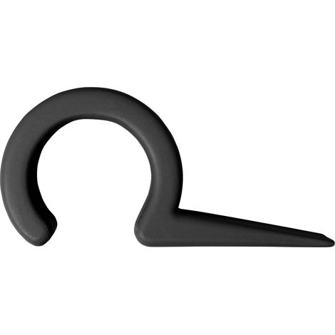 REI abnehmbarer Türstopper, schneckenförmig, schwarzer Kunststoff, 44 x 24 x 90 mm REI