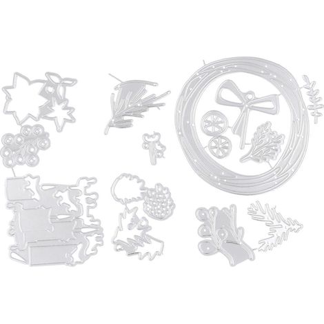 Weihnachtskranz-Stanzformen für Kartenherstellung, Scrapbooking, Metallstanzformen