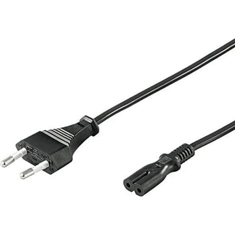 1 Câble d'alimentation, 5m, Fiche européenne C7, Cuivre, Pour PC Moniteur TV
