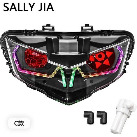 Phare avant neuf à LED avec éclairage œil d'aigle et Bluetooth pour Yamaha Y15ZR V2 LC135 V8 (Section C) (1/5)