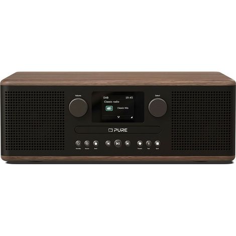 Reproductor de CD y radio digital - PURE - Classic C-D6 - Café Negro/Nuez