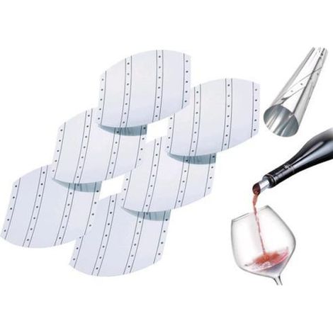 Set 6 fogli versatori vino alluminio Kaufgut wine stopper