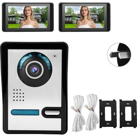 Kit visiophone 7 pouces HD sonnette interphone portail entrée maison système vidéo 620FA12 (prise AU) (1/5)