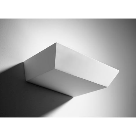 ANCHISE applique a Parete 1 Luce in gesso bianco attacco GX53 l.15x16cm (1/3)