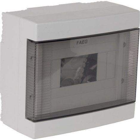 Electraline 60435 Coffret Mural avec Porte, 4 Modules, Blanc