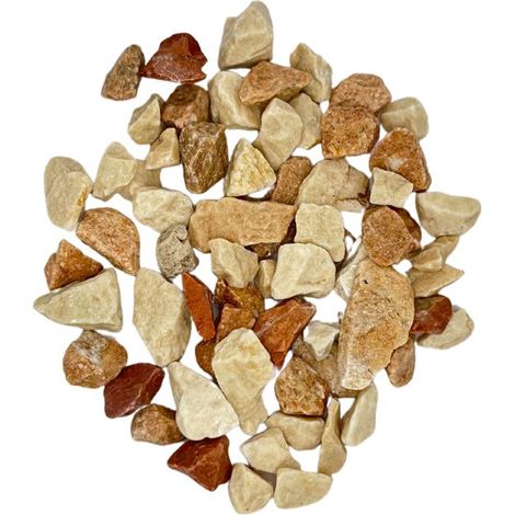 BIG BAG de +/- 500 Kg Gravier Sahara de Marbre Blanc Crème et Rose Ø 8/16 mm - Livraison STANDARD (1/5)