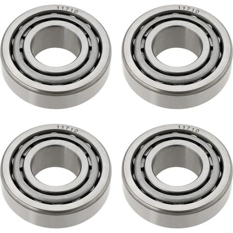Lot de 4 Roulements Coniques Acier 17x40x15mm Double Joint Réduction Friction Pour Auto et Machines Industrielles (1/5)