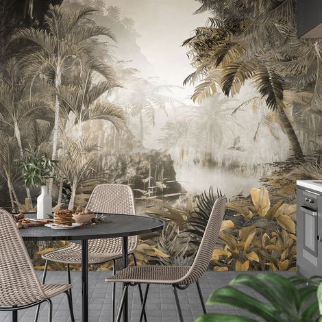 Papier peint panoramique - Forêt tropicale - 130 cm x 86 cm (1/4)