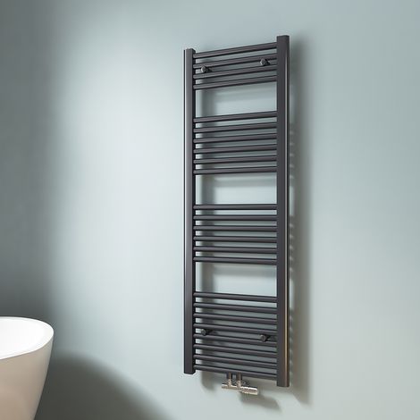 EMKE Sèche-serviette eau chaude, Radiateur sèche-serviettes raccordement central  Anthracite 120x40cm 427 Watts (1/5)