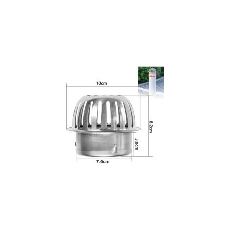 Rejillas de acero inoxidable para canalones, protectores metálicos para canalones que ayudan a mantener el desagüe limpio, aptos para tuberías de 76 mm de diámetro interior - Crezuo