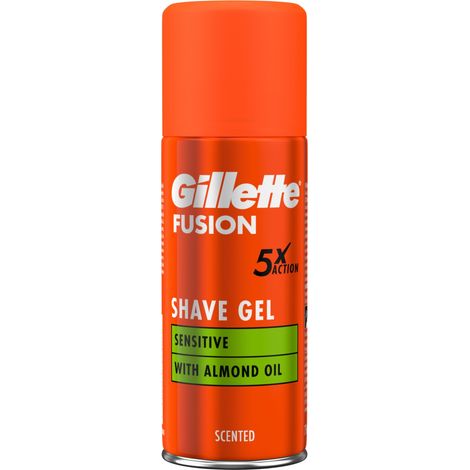 GILLETTE Fusion 5 Sensitive Rasiergel für Männer, Mandelöl, 75 ml (1/5)