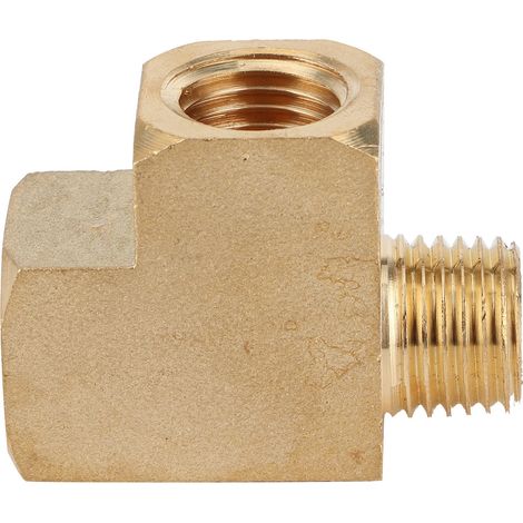 T-Stück aus massivem Messing, NPT-Außengewinde, Universalmuffe, 1000 PSI, Rohrersatzteil (1/5)