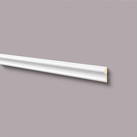 Marco de puerta NMC NA DOMOSTYL Noel Marquet Moldura de fachada Marco para ventanas Perfil de fachada diseño atemporal clásico blanco 2 m (1/3)