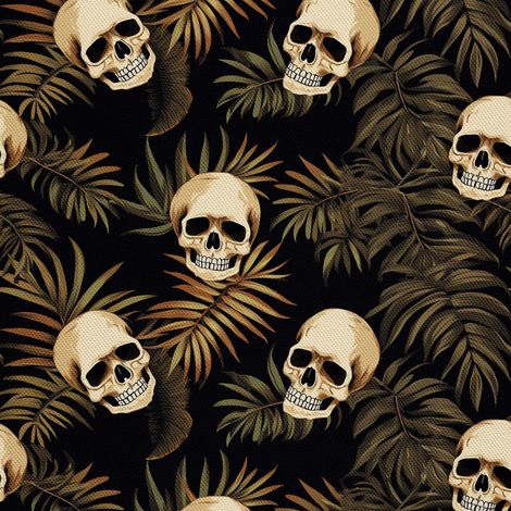 Tela Oxford decorativa para exteriores - Motivo de calavera I DX4318 (1/5)