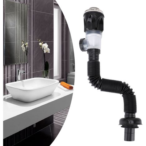 Ablaufgarnitur mit flexiblem, dehnbarem Geruchsverschluss – ABS, 207 g, kompatibel mit 1-1/4- und 1-1/2-Zoll-PVC-Rohren (1/5)